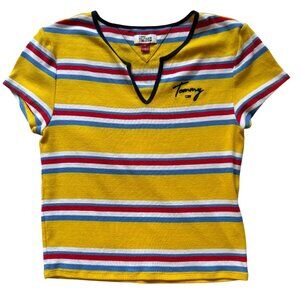Tommy Hilfiger Girls Yellow Short Sleeve Tops, Shirts,T-Shirts - MEDIUM